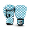 Load image into Gallery viewer, Gingham White And Teal Print Pattern Boxing Gloves-grizzshop