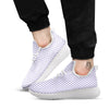 Gingham White And Violet Print Pattern White Athletic Shoes-grizzshop