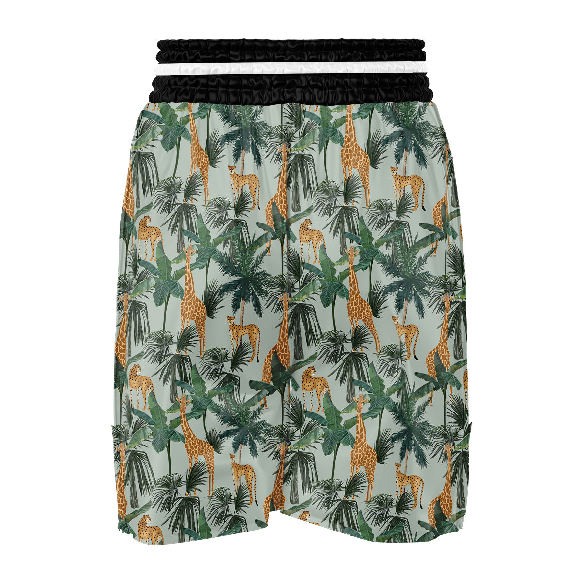 Giraffe And Leopard Vintage Print Pattern Boxing Shorts-grizzshop