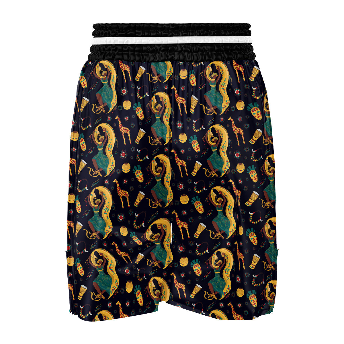Giraffe Aztec Print Pattern Boxing Shorts-grizzshop