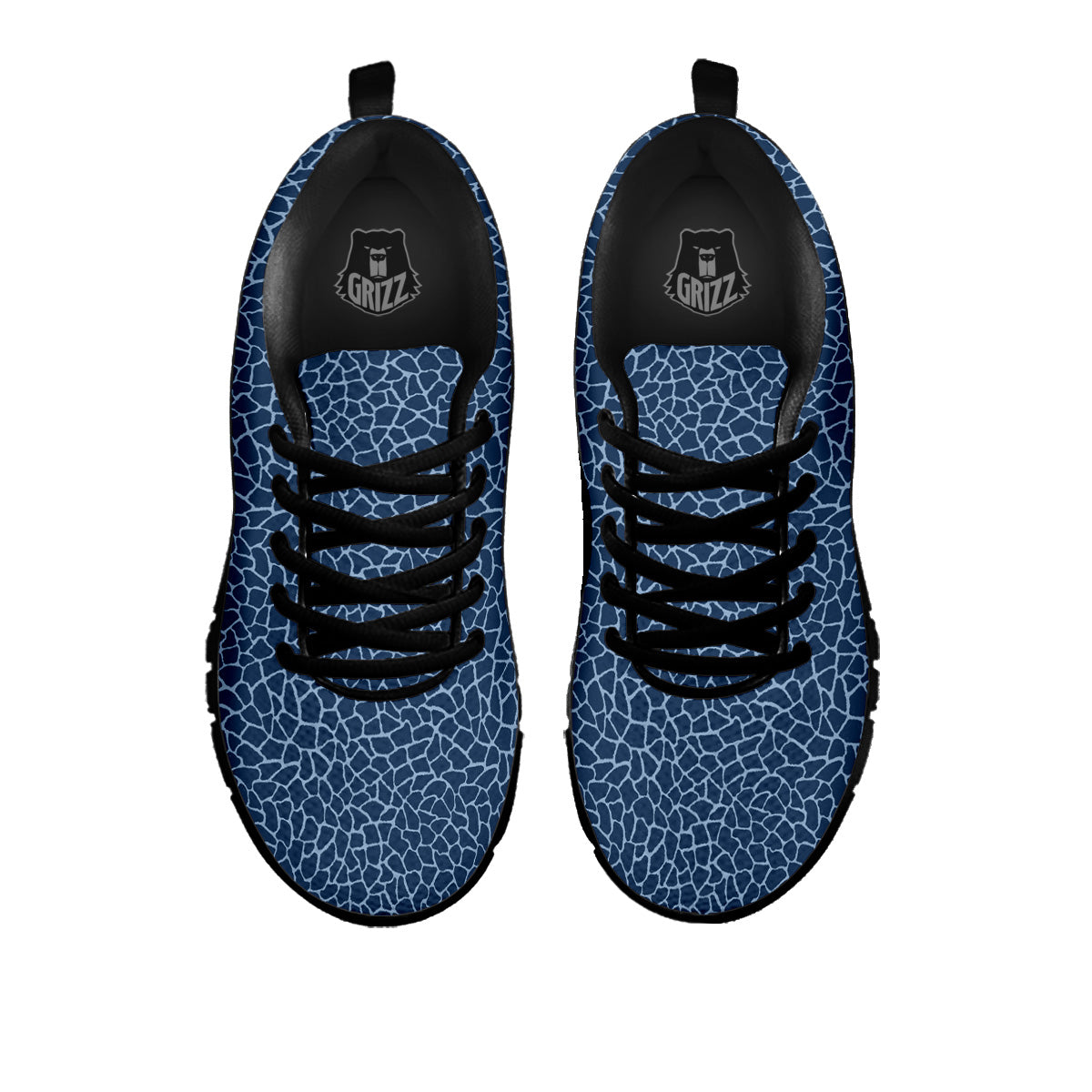 Giraffe Blue Print Black Sneaker-grizzshop