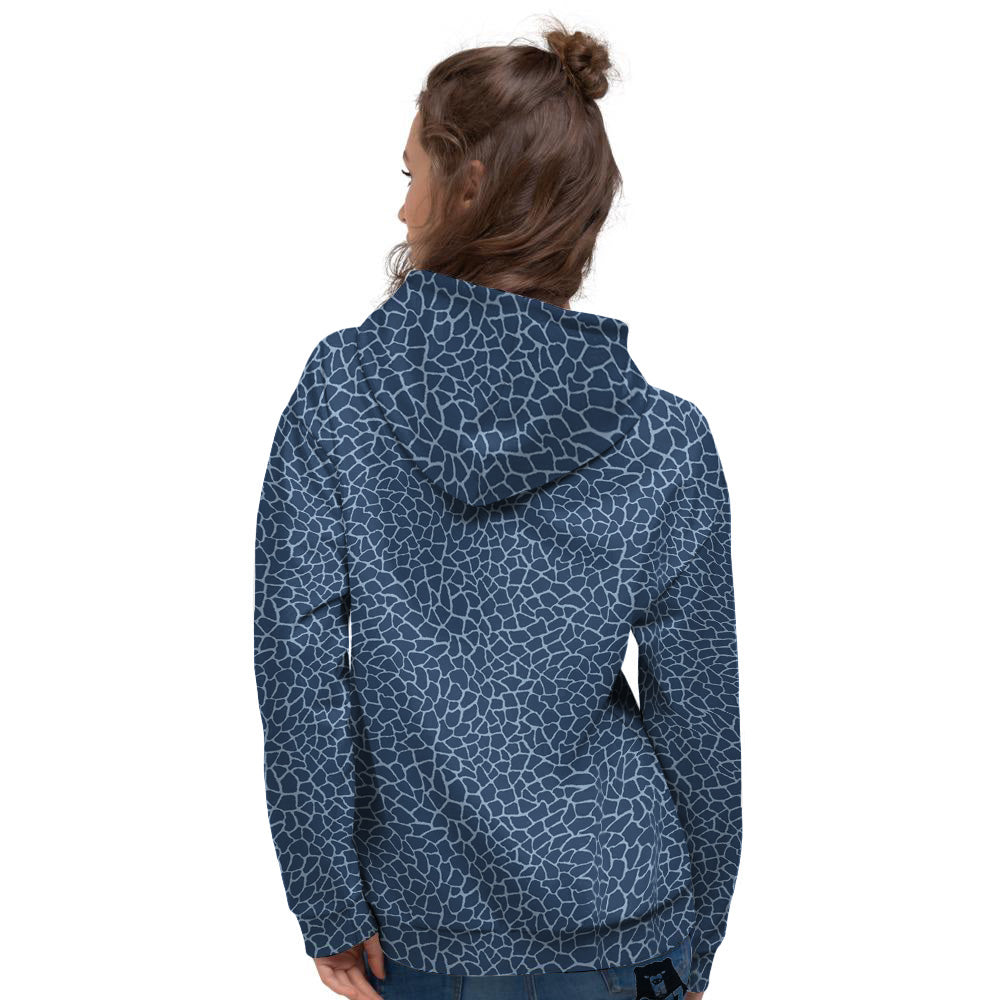 Giraffe Blue Print Women's Hoodie-grizzshop