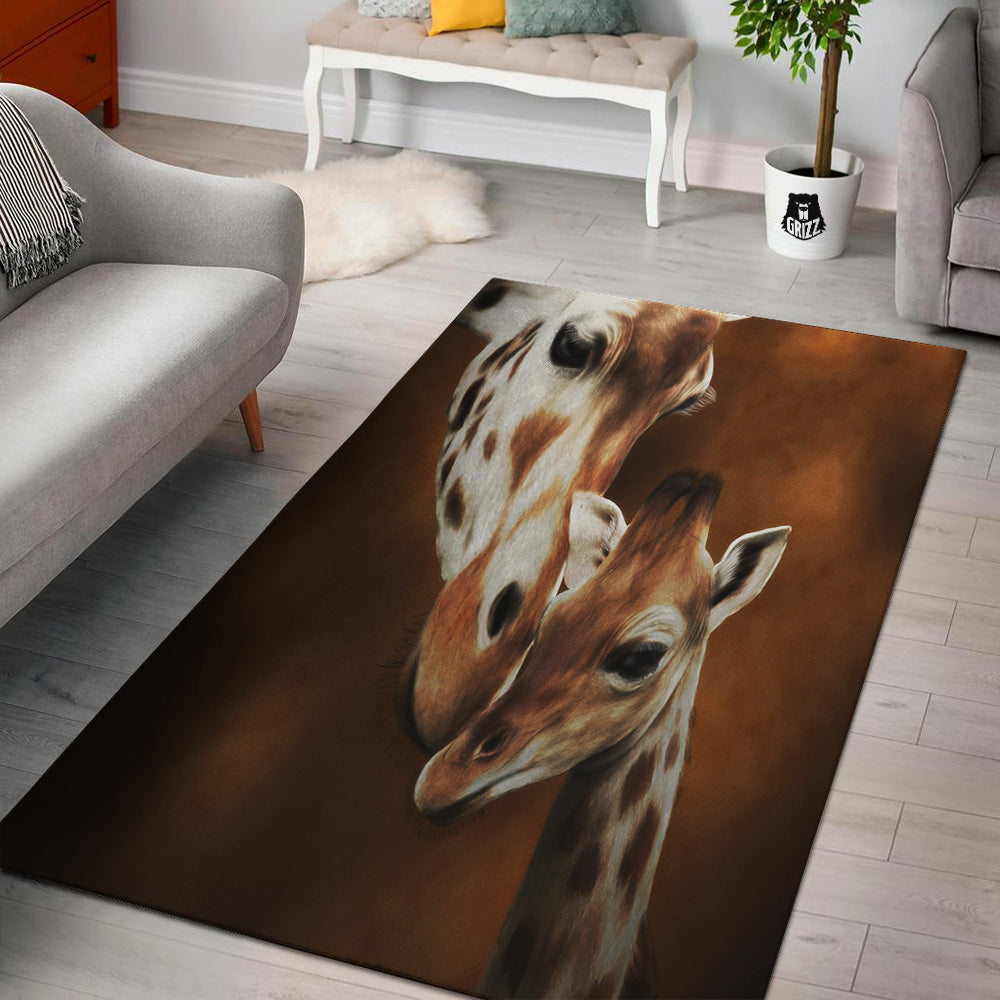 Giraffe Brown Print Floor Mat-grizzshop