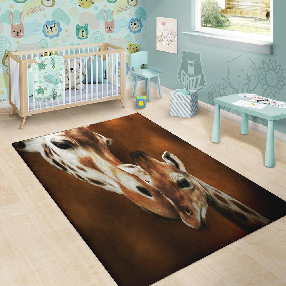 Giraffe Brown Print Floor Mat-grizzshop
