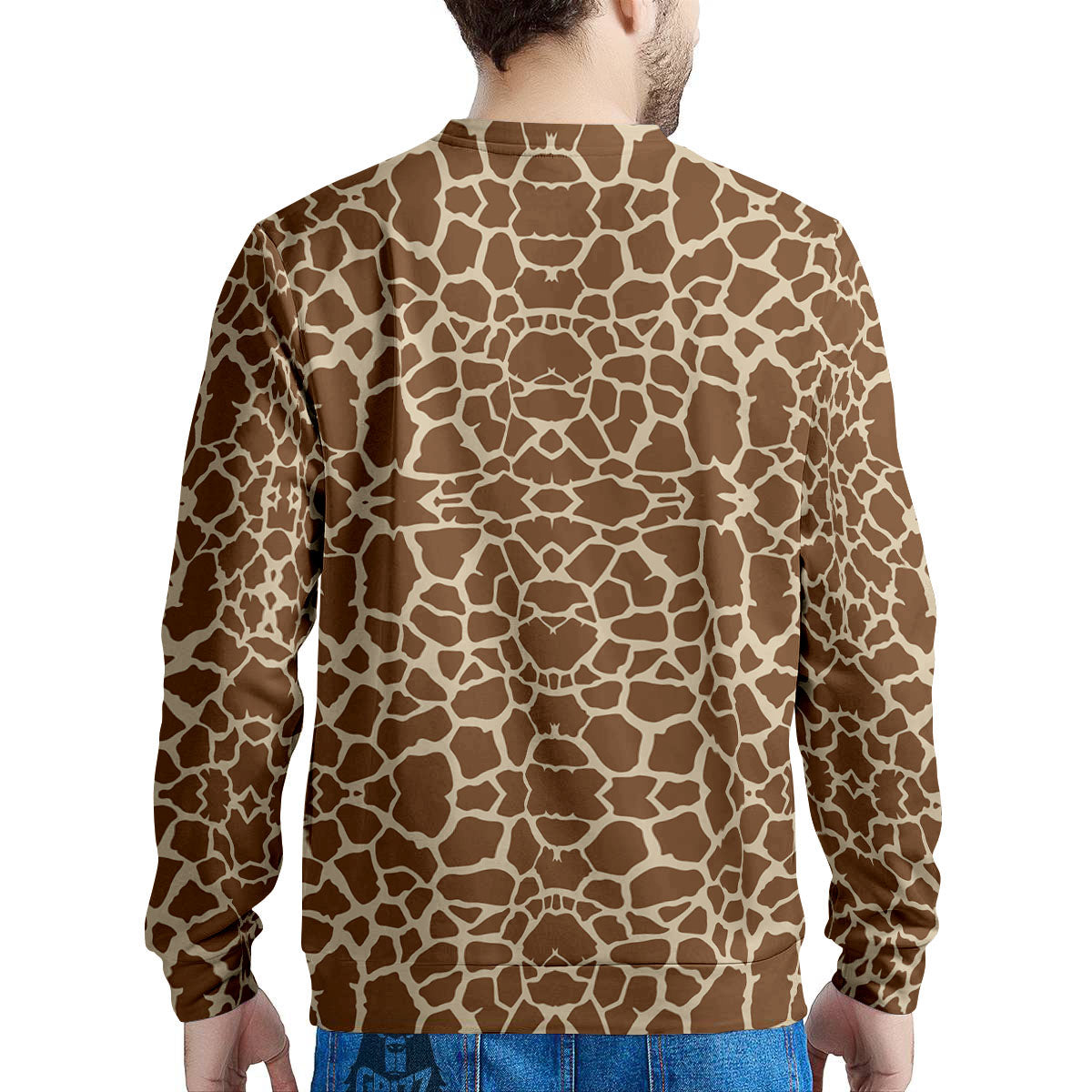 Giraffe Brown Print Pattern Men's Sweatshirt-grizzshop