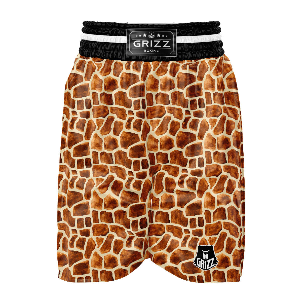 Giraffe Brown Watercolor Print Pattern Boxing Shorts-grizzshop
