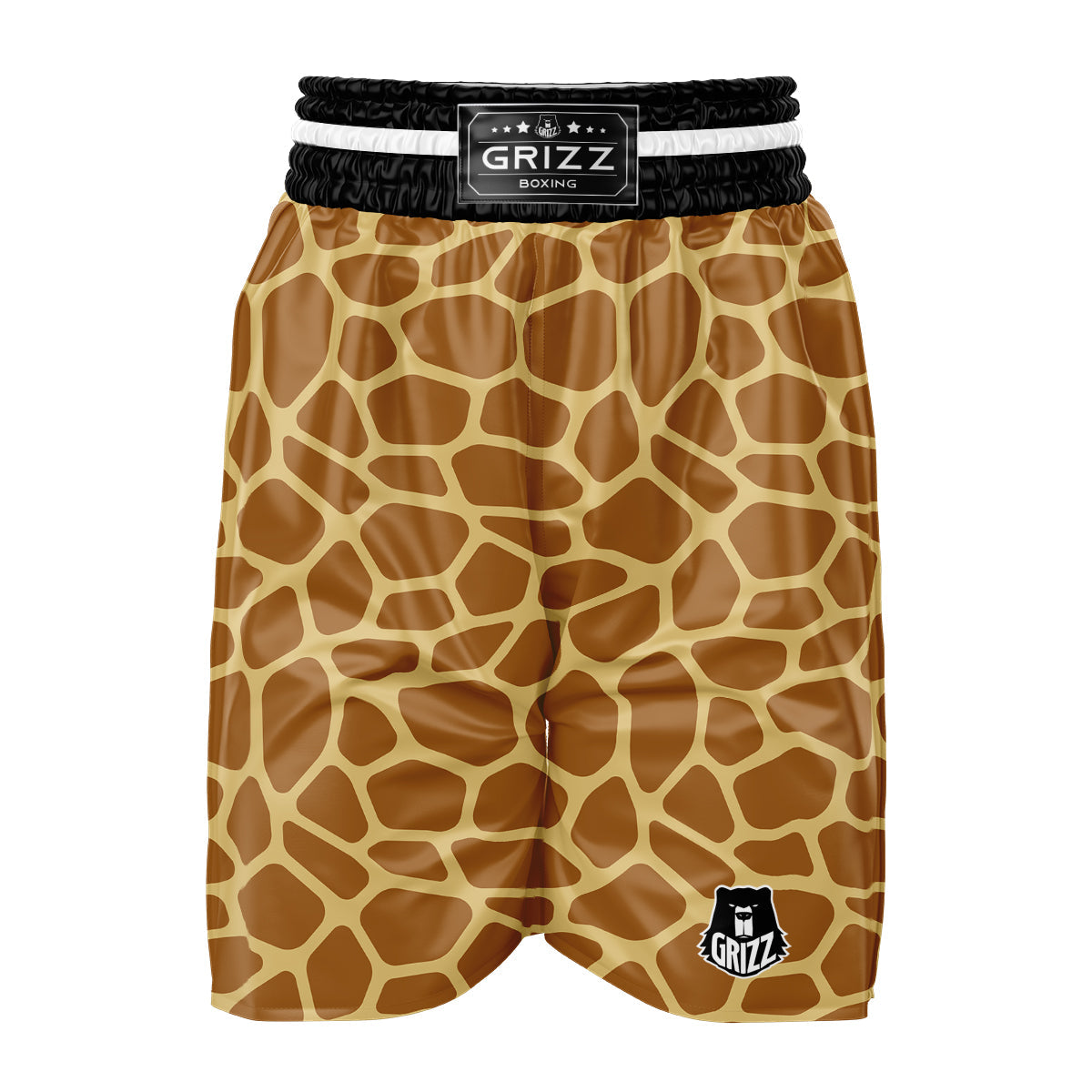Giraffe Brown Yellow Print Pattern Boxing Shorts-grizzshop