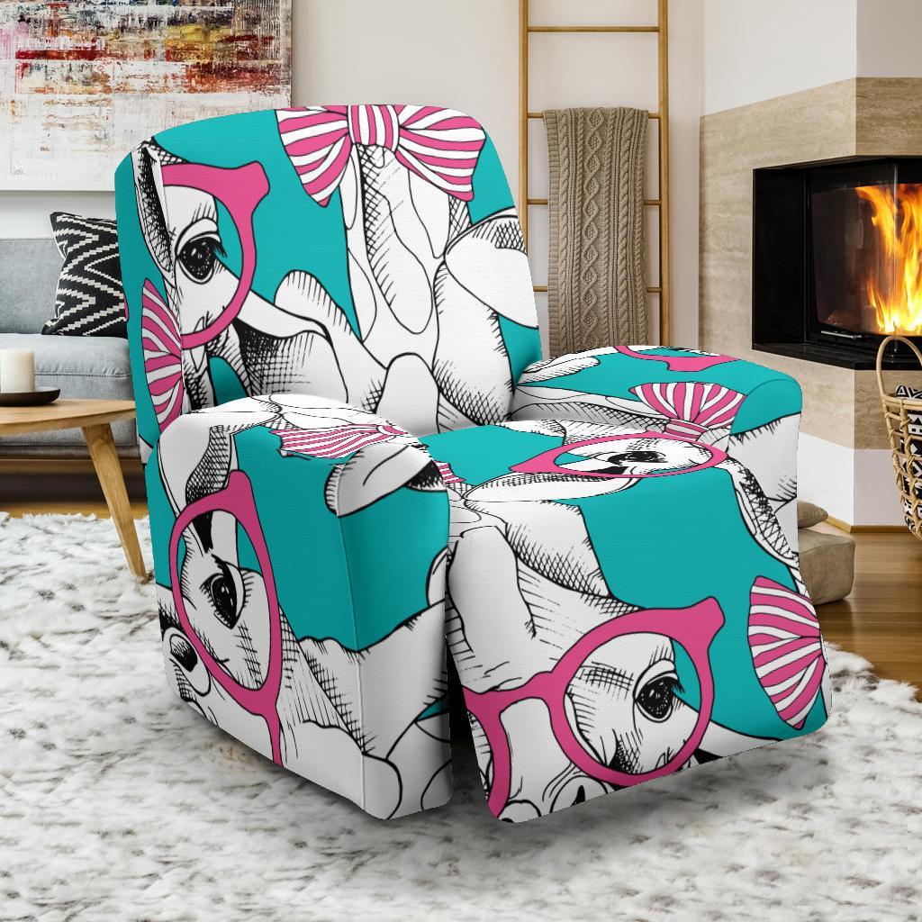 Giraffe Cartoon Pattern Print Recliner Cover-grizzshop