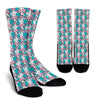 Giraffe Cartoon Pattern Print Unisex Crew Socks-grizzshop