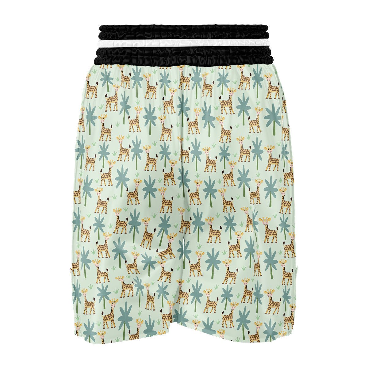Giraffe Cartoon Print Pattern Boxing Shorts-grizzshop