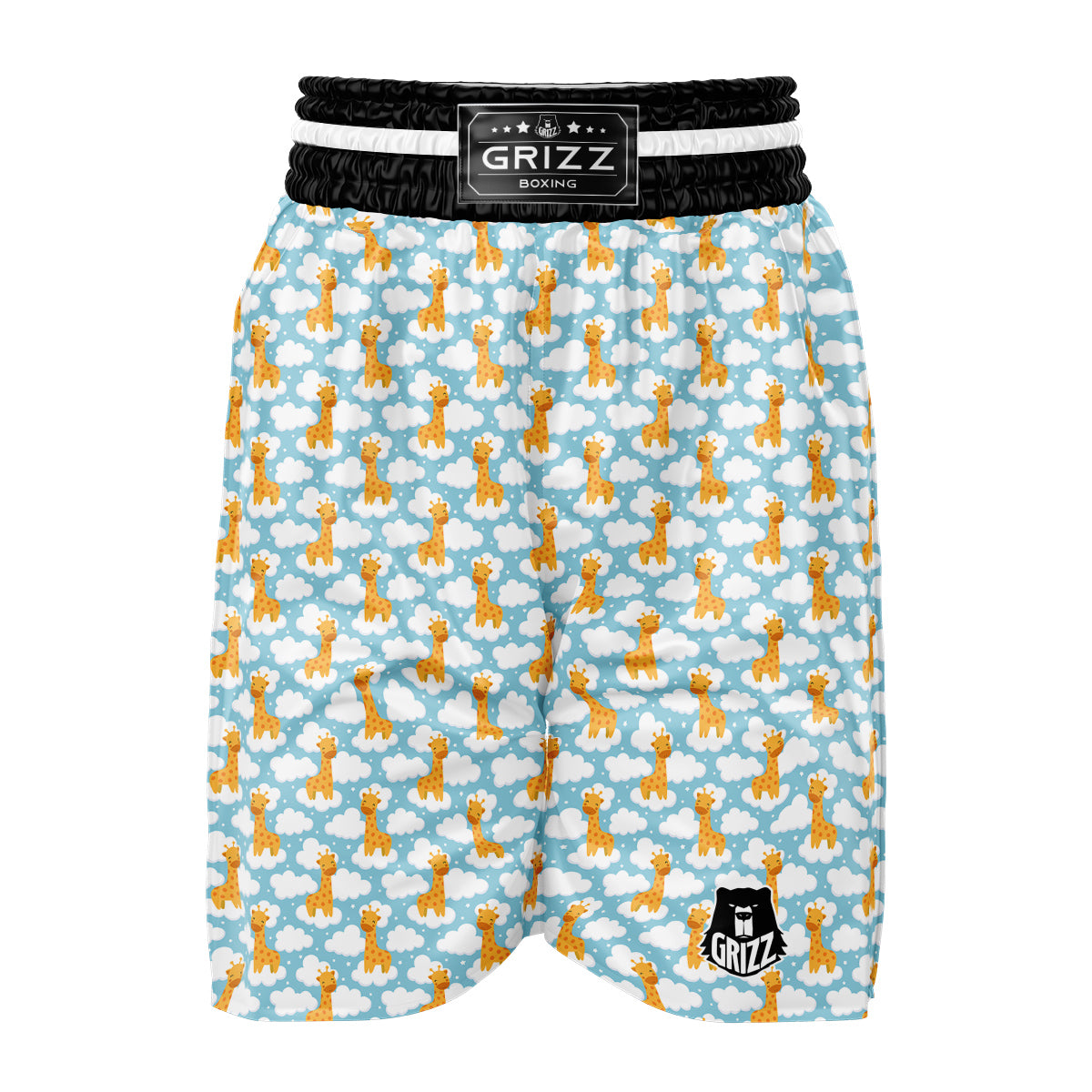 Giraffe Cute Cartoon Print Pattern Boxing Shorts-grizzshop
