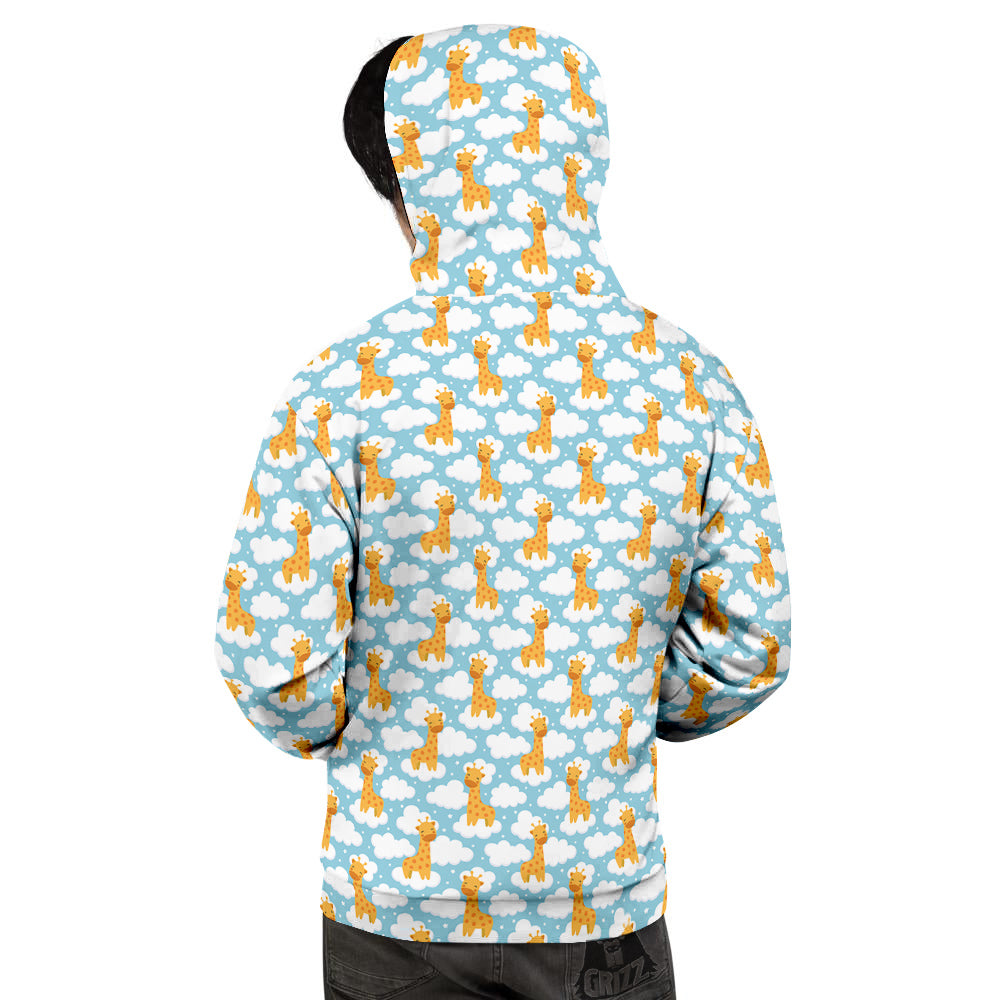 Giraffe Cute Cartoon Print Pattern Men's Hoodie-grizzshop