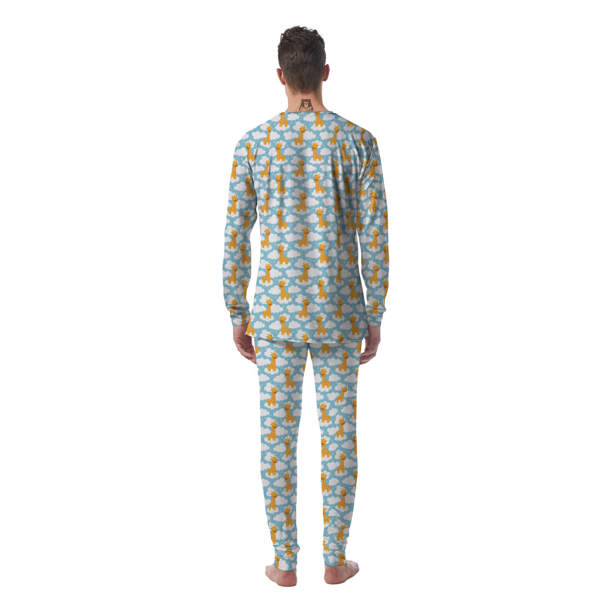Giraffe Cute Cartoon Print Pattern Men's Pajamas-grizzshop