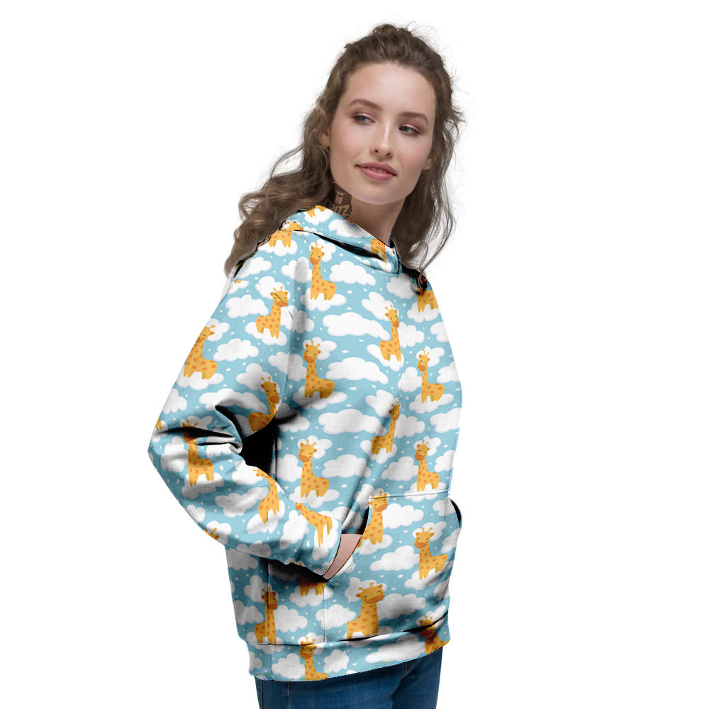 Giraffe Cute Cartoon Print Pattern Women's Hoodie-grizzshop