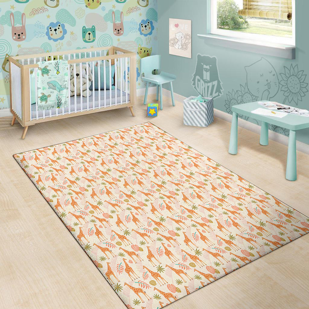 Giraffe Cute Print Pattern Floor Mat-grizzshop