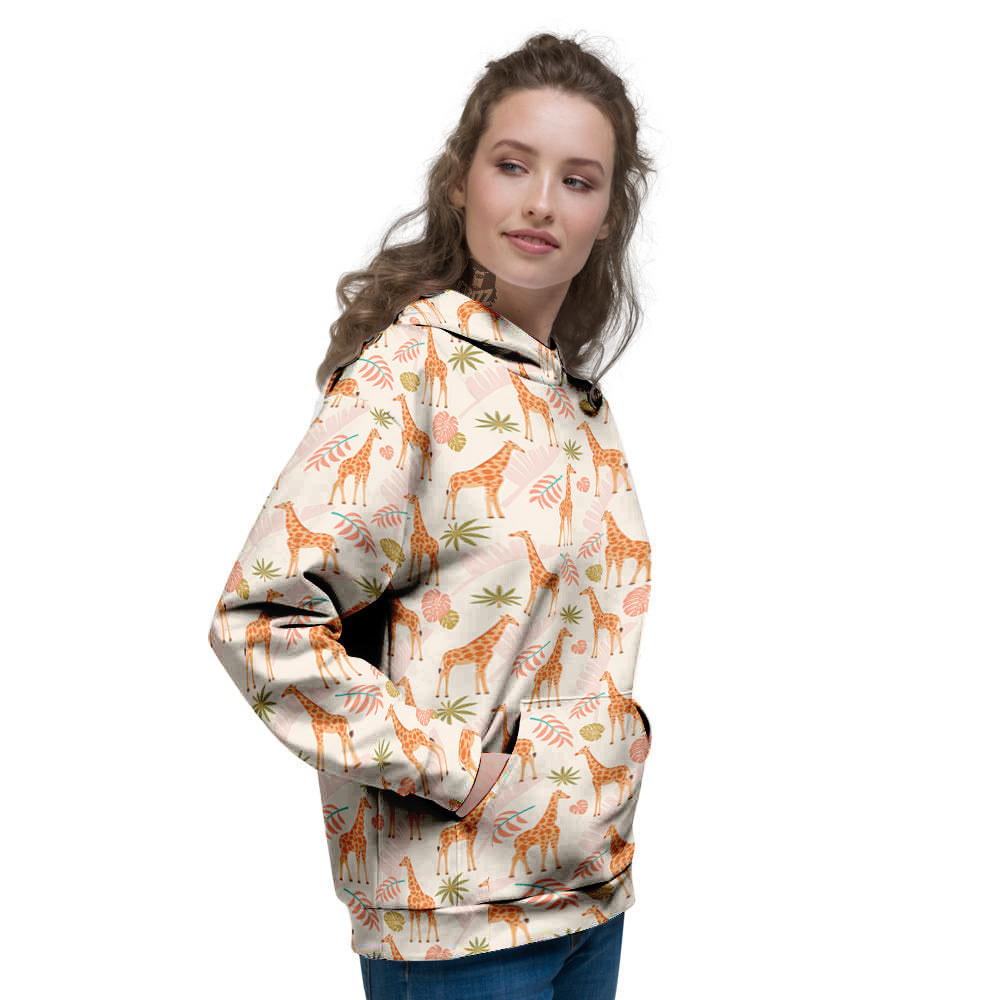 Giraffe Cute Print Pattern Women's Hoodie-grizzshop
