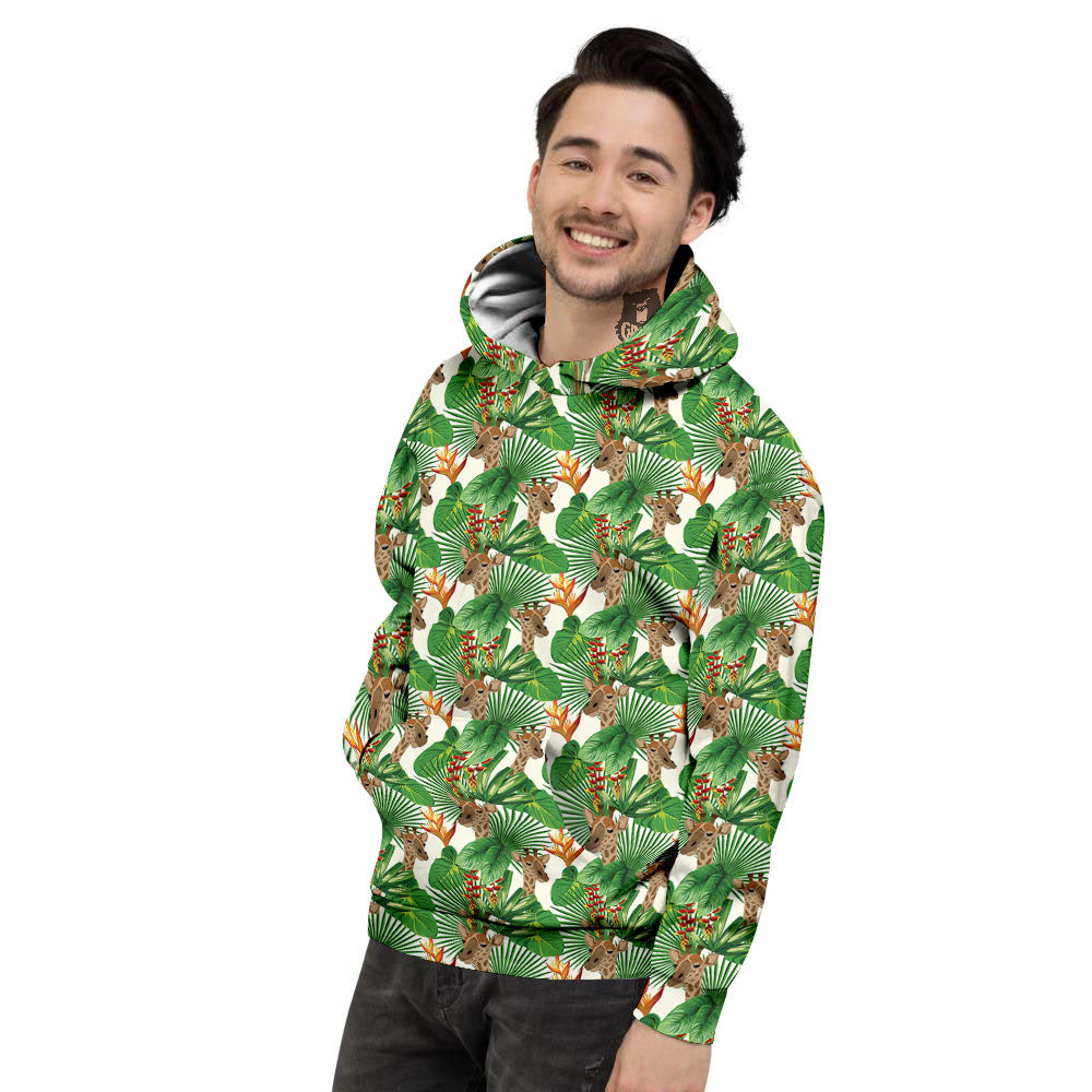 Giraffe Exotic Tropical Print Pattern Men's Hoodie-grizzshop
