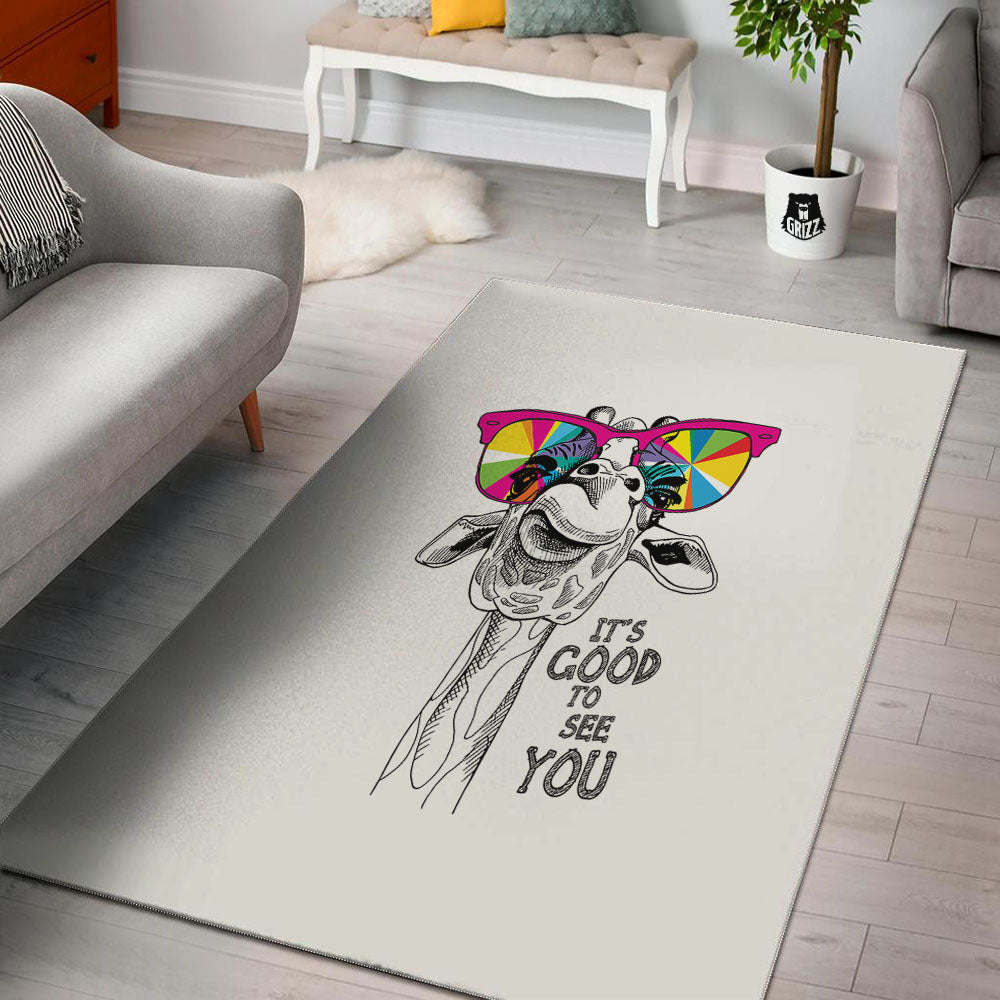 Giraffe Funny Print Floor Mat-grizzshop