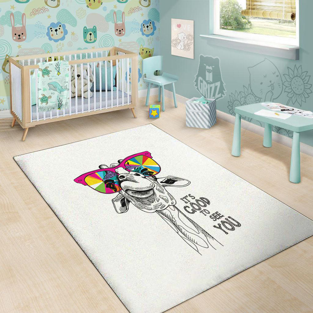 Giraffe Funny Print Floor Mat-grizzshop