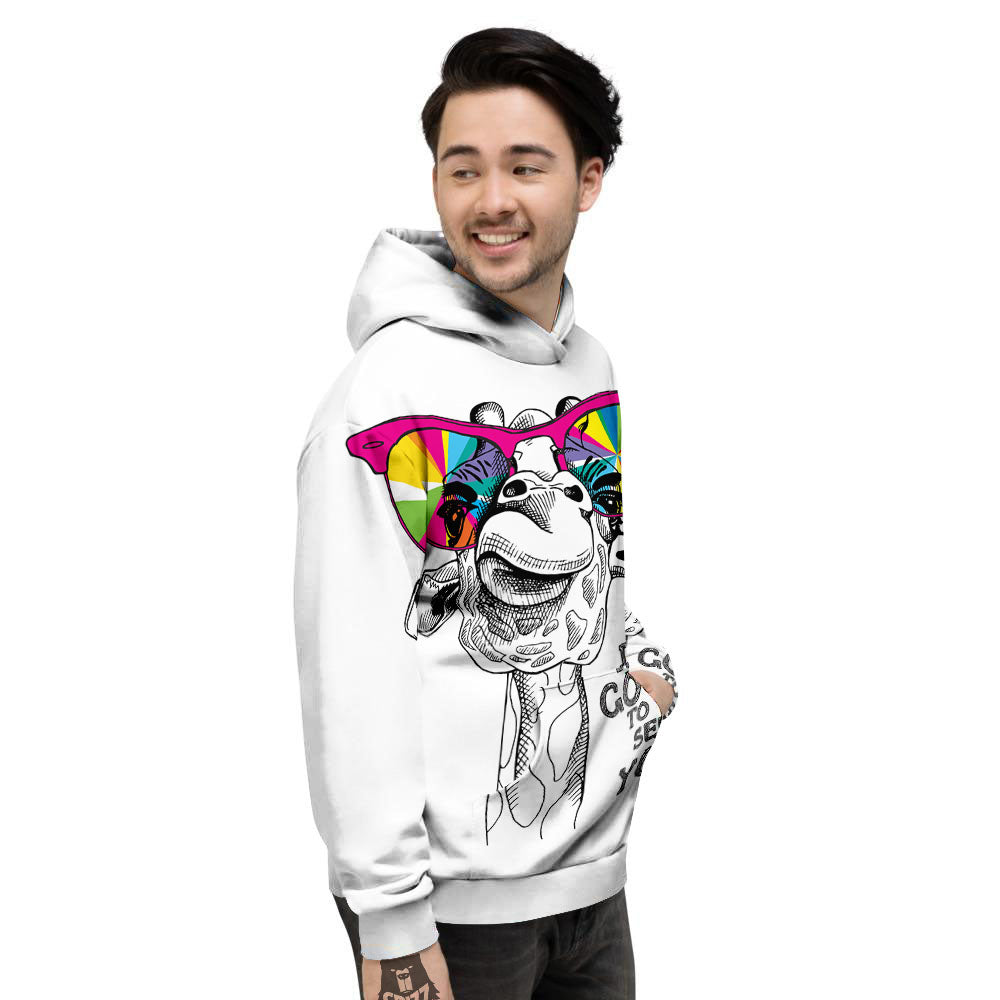 Giraffe Funny Print Men's Hoodie-grizzshop