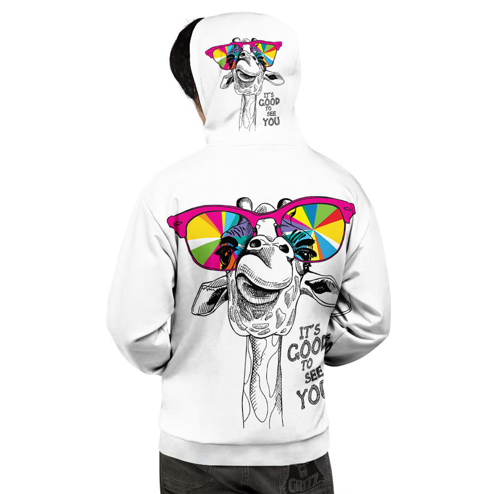 Giraffe Funny Print Men's Hoodie-grizzshop