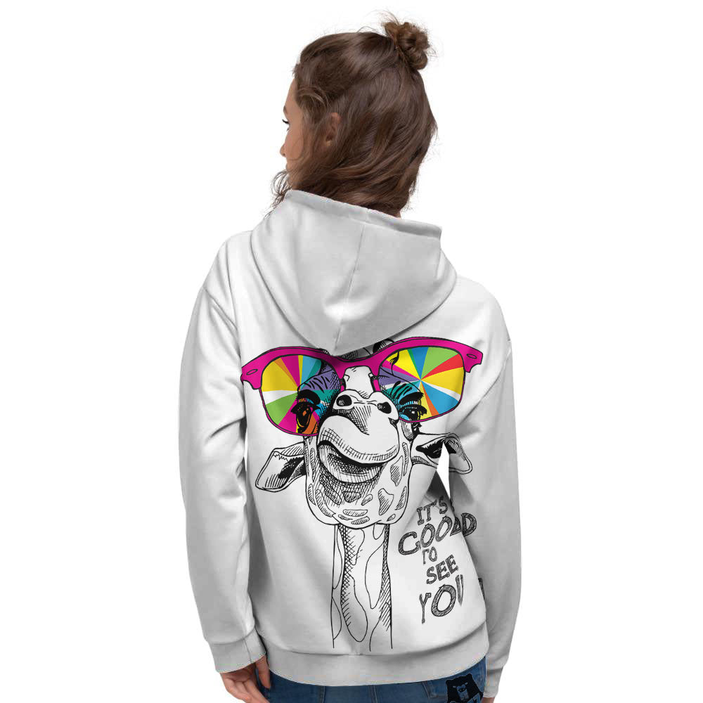 Giraffe Funny Print Women's Hoodie-grizzshop