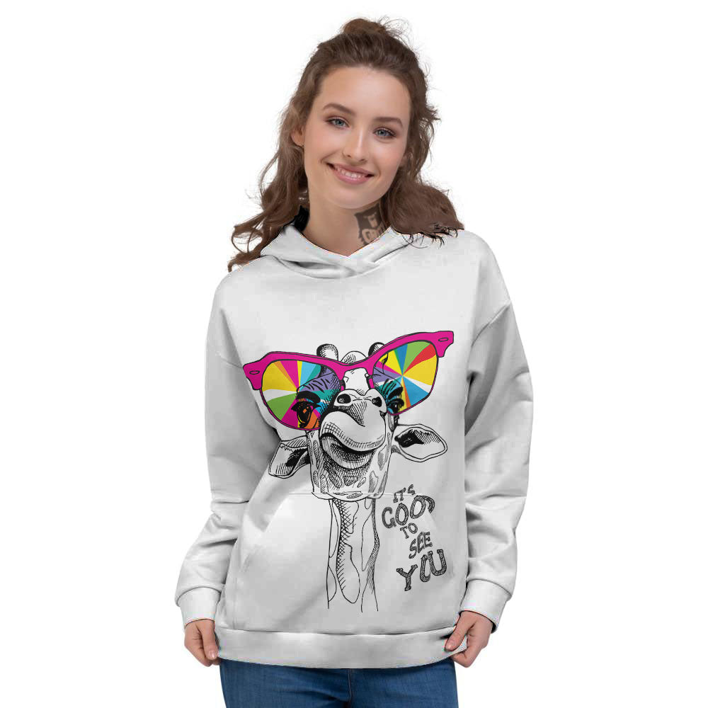 Giraffe Funny Print Women's Hoodie-grizzshop