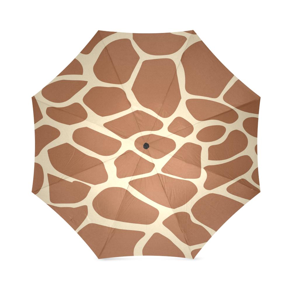 Giraffe Pattern Print Foldable Umbrella-grizzshop