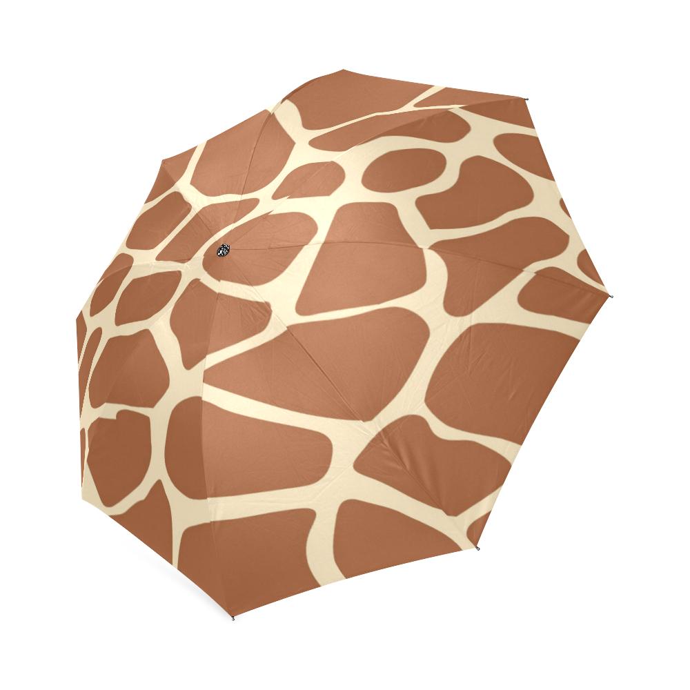 Giraffe Pattern Print Foldable Umbrella-grizzshop