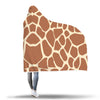 Giraffe Pattern Print Hooded Blanket-grizzshop