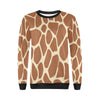 Giraffe Pattern Print Women Crewneck Sweatshirt-grizzshop