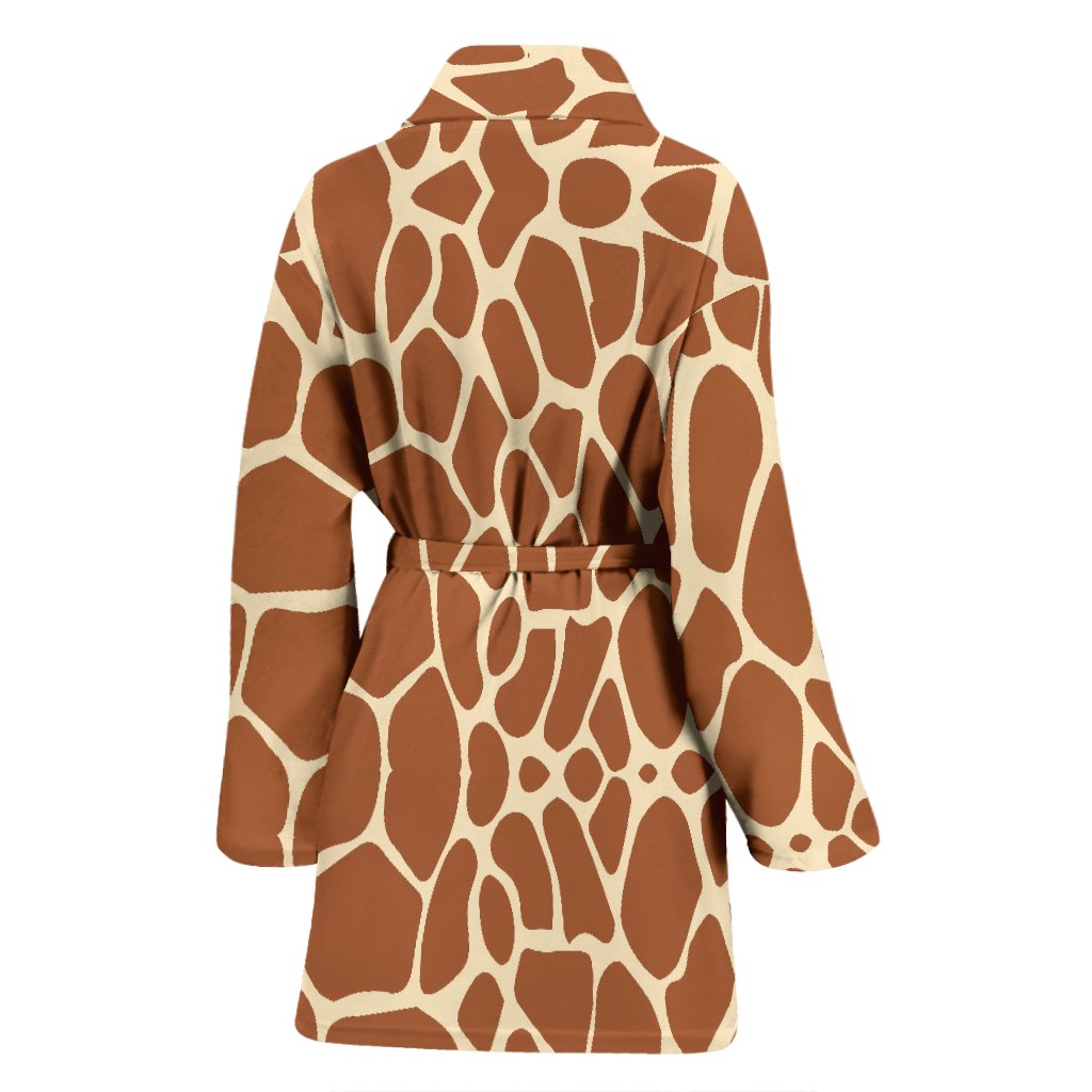 Giraffe Pattern Print Women Long Robe-grizzshop