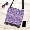 Giraffe Purple Pattern Print Crossbody Bags-grizzshop