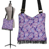 Giraffe Purple Pattern Print Crossbody Bags-grizzshop