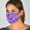 Giraffe Purple Pattern Print Face Mask-grizzshop