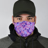 Giraffe Purple Pattern Print Face Mask-grizzshop