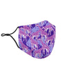 Giraffe Purple Pattern Print Face Mask-grizzshop