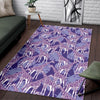 Giraffe Purple Pattern Print Floor Mat-grizzshop