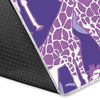 Giraffe Purple Pattern Print Floor Mat-grizzshop