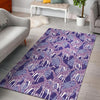 Giraffe Purple Pattern Print Floor Mat-grizzshop