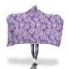 Giraffe Purple Pattern Print Hooded Blanket-grizzshop