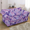 Giraffe Purple Pattern Print Loveseat Cover-grizzshop