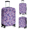 Giraffe Purple Pattern Print Luggage Cover Protector-grizzshop