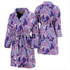 Giraffe Purple Pattern Print Men Long Robe-grizzshop