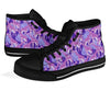 Giraffe Purple Pattern Print Men Women's High Top Shoes-grizzshop