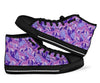 Giraffe Purple Pattern Print Men Women's High Top Shoes-grizzshop