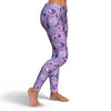 Giraffe Purple Pattern Print Pattern Women Leggings-grizzshop