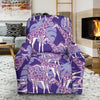 Giraffe Purple Pattern Print Recliner Cover-grizzshop