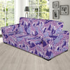 Giraffe Purple Pattern Print Sofa Covers-grizzshop