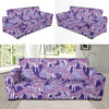 Giraffe Purple Pattern Print Sofa Covers-grizzshop